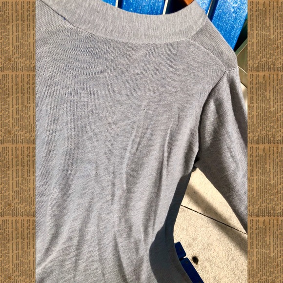 j. crew gray ruffled cardigan - Picture 6 of 7